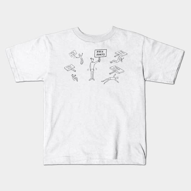 Free farts Kids T-Shirt by drFreehair